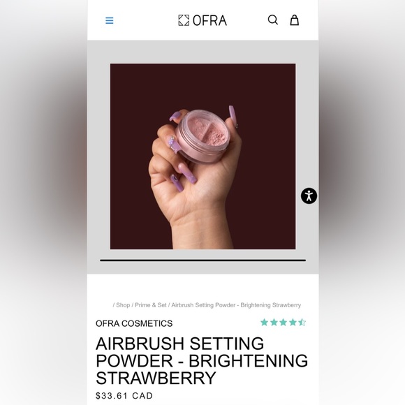 OFRA COSMETICS AIR BRUSH SETTING POWDER- BRIGHTENING STRAWBERRY-BRAND NEW in box - Picture 5 of 11